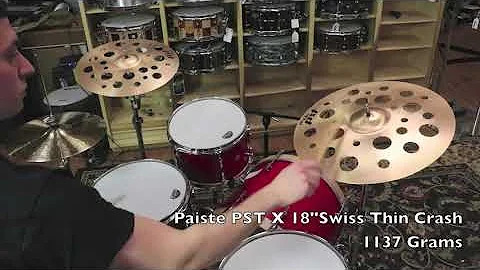 Paiste 18 PSTX Swiss Thin Crash-Demo of Exact Cymbal-1137g