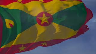 Waving Flag And National Anthem Of Grenada, Hail Grenada