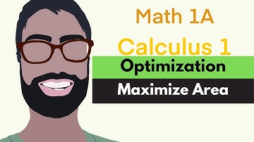 4.7 Optimization | Video 3 - Maximize Area || Calculus 1