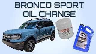 2021 Ford Bronco Sport Oil Change 1.5L Engine FAST &amp; EASY IN 4K