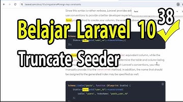Belajar Laravel 10 Truncate Seeder