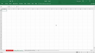 Các khái niệm cơ bản về Excel