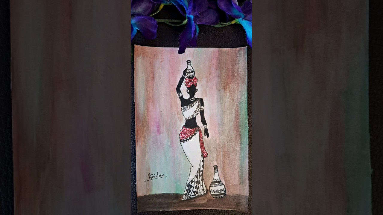 Black beauty - A african tribal lady painting