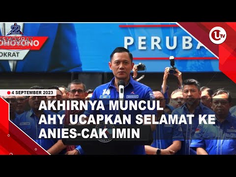 AHY UCAPKAN SELAMAT KEPADA ANIES DAN CAK IMIN | U-NEWS