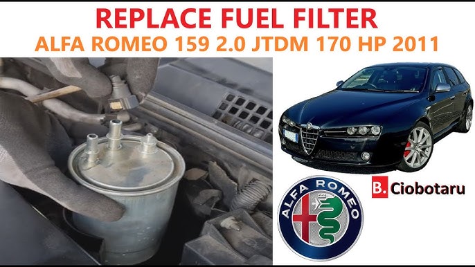 Full service on ALFA ROMEO 159 replacing pollen filter, air,fuel, oil  filter 