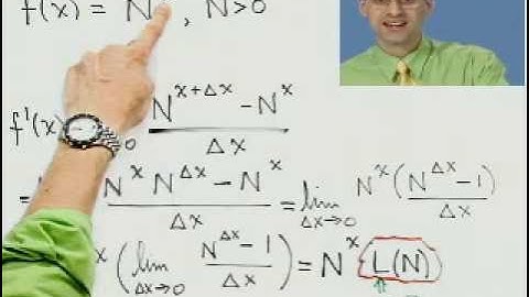 Derivatives of Exponential Functions, Part 2 of 3, from Thinkwell