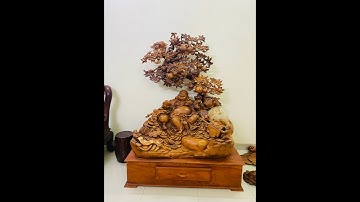 Tượng Di Lặc Ngồi Dưới Tám Đào  Khủng