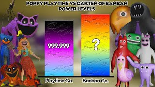 Poppy Playtime vs Garten Of Banban POWER LEVELS 🔥(Updated)