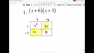 4-4 The Box Method (the Area Model)