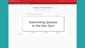 Submit a Quiz for Play on the Oracle Dev Gym