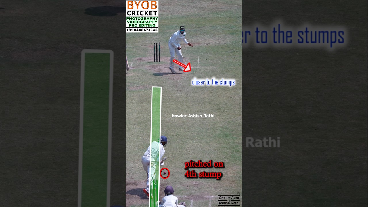 Deceived in air, defeated on the pitch 🏏💯 ashish Rathi bowling cricketer taking wicket in the match