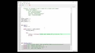 Famous CMPSC145 PYTHON - Lesson 12 Credit Card Validation Profile