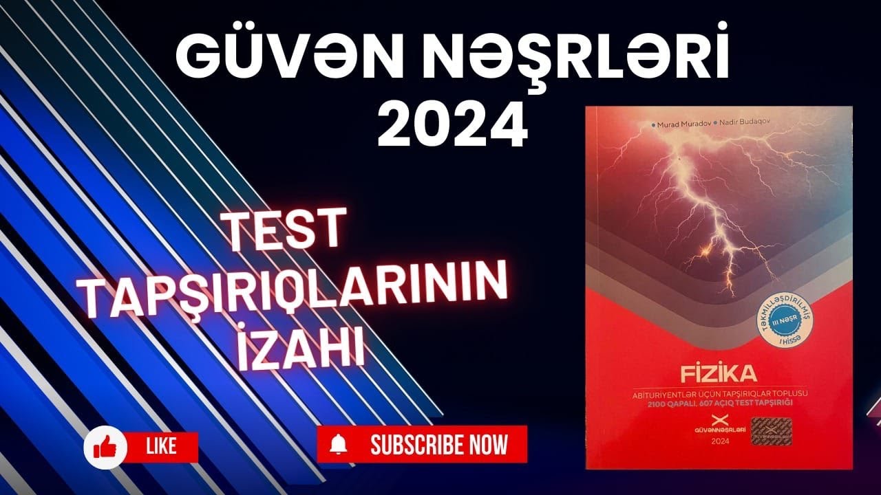 Güvən test bankı(2024) Havanın müqavimət qüvvəsi.Çəki.Birinci kosmik sürət(Test-A,B) izahları