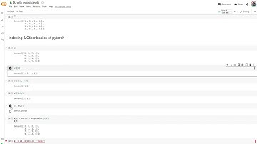 PyTorch Indexing & Transpose Matrix