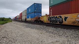 WB bnsf  stack train edelstein il 8-14-22