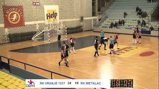 SBRL 18. kolo / IZ / RK Vranje 1957 - RK Metalac