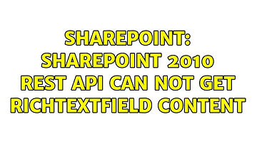 Sharepoint: Sharepoint 2010 Rest api can not get RichTextField content (2 Solutions!!)