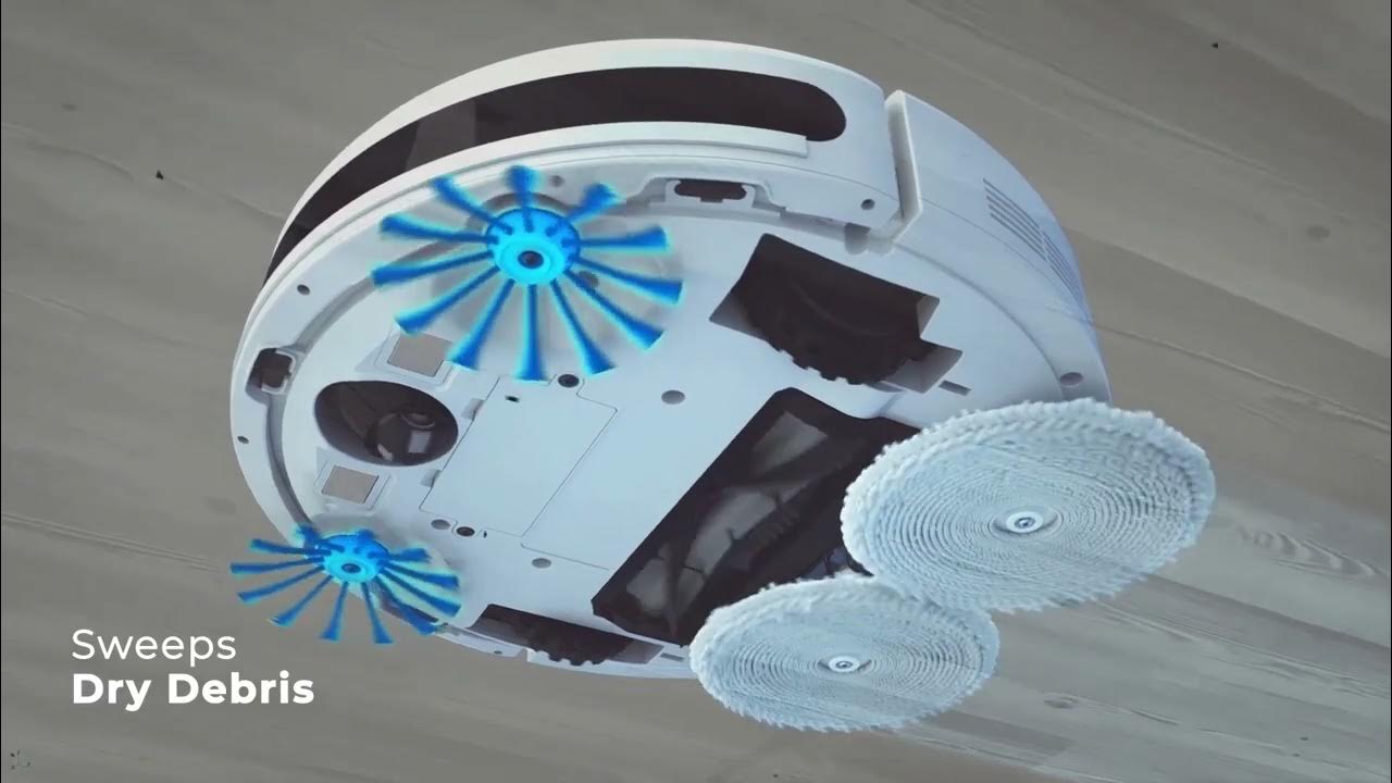 Bissell SpinWave Hard Floor Expert Pet Robot, 2 in 1 Wet Mop and Dry