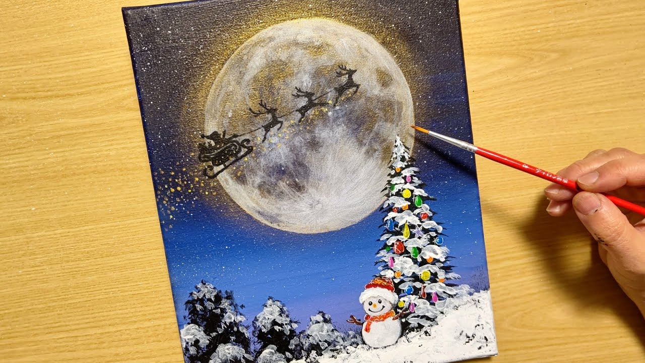 アクリル画クリスマス