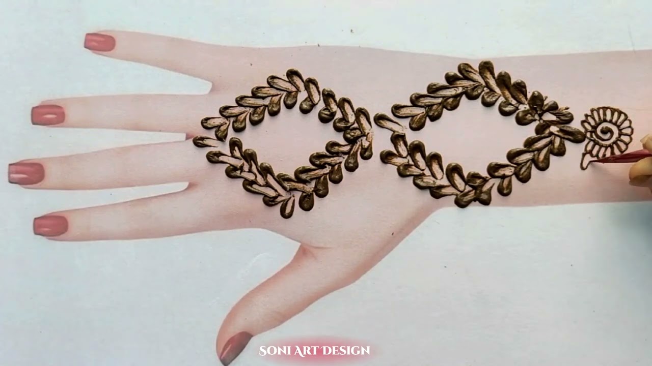 Match box stick mehndi design | easy mehndi design | mehndi ka design || Soni Art Design