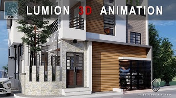 LUMION Animation: MODERN HOUSE EXTERIOR 3D PRESENTATION, Sunny & Rainy weather