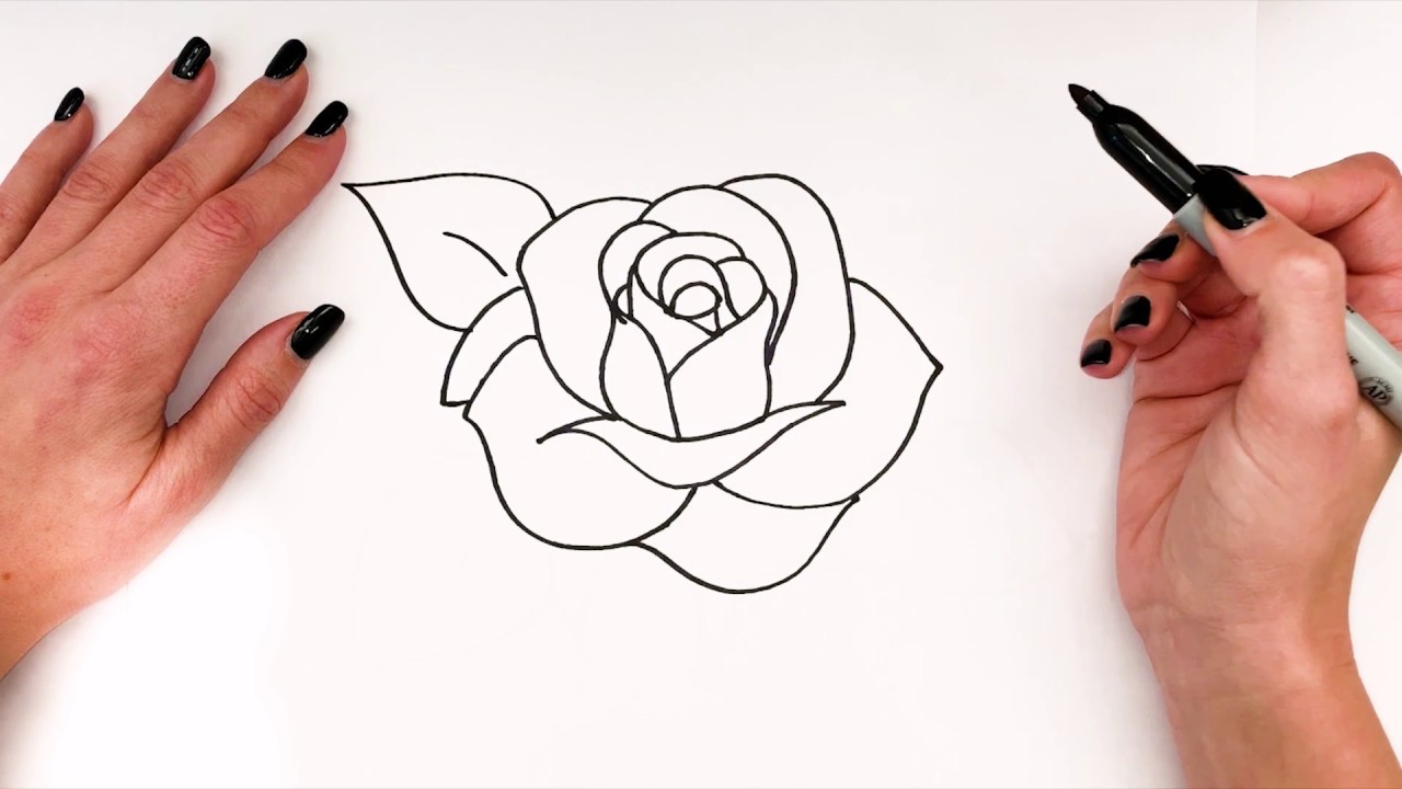 How To Draw A Rose Step By Step  | Rose Drawing EASY | Super ...