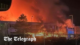 video: Body found after explosion on industrial estate