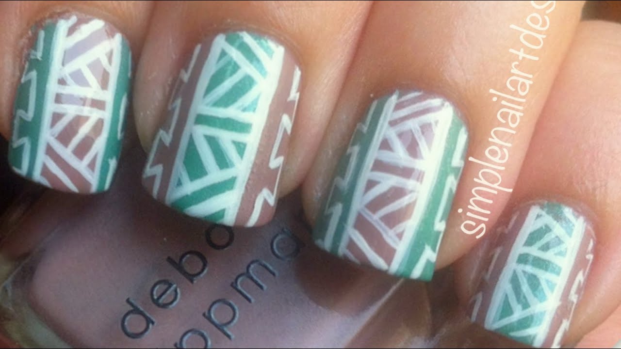 tribal-print-nail-art-youtube
