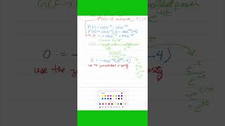 Grade 12 calculus. Application of the derivative of an exponential function.