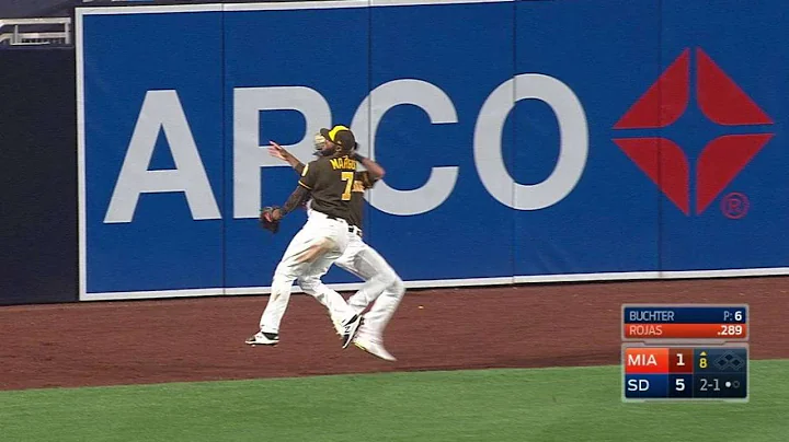 MIA@SD: Margot and Jankowski collide on a catch