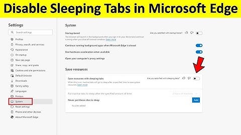 How to Disable Sleeping Tabs in Microsoft Edge in Windows 10