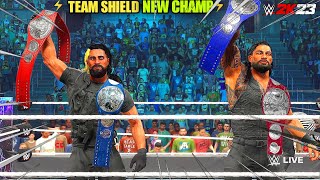 WWE 2K23 TEAM SHIELD Returns And WIN Tag Title 🔥 screenshot 2