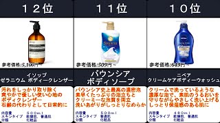 2023年【ふわふわ泡で肌をしっかり保湿】ボディソープ　人気ランキングTOP12