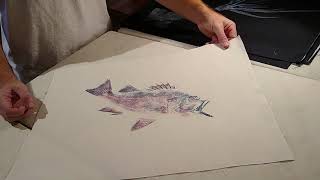 How to Mount Fabric Art. (Gyotaku on Fabric.) by The Mighty Bluegill 1,938 views 3 years ago 7 minutes, 59 seconds