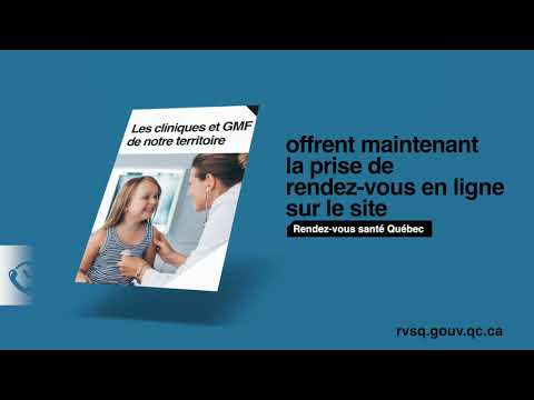 Prise de rendez-vous en ligne grâce à Rendez-vous santé Québec!