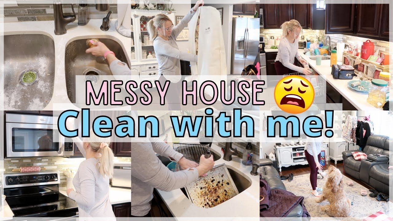 CLEAN WITH ME// MESSY HOUSE CLEANING MOTIVATION// REAL LIFE DIRTY HOUSE// SPEED CLEAN