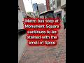 Metro bus stop in Portland Maine's Monument Sq continues to be overrun with use of Spice