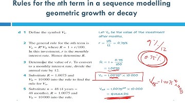 Rules for the nth Term - Geometric Growth & Decay