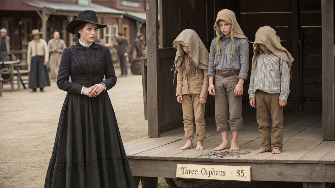 Vedova sola adotta tre orfani vestiti con sacchi in testa — poi si blocca quando dicono il suo nome