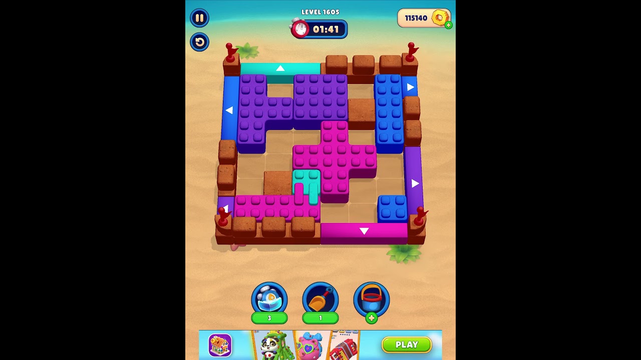 Block color jam mania level 1605 - YouTube