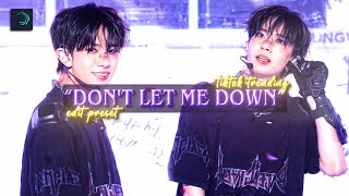 “DON''T LET ME DOWN” TIKTOK TRENDING EDIT PRESET BASE ALIGHTMOTION 