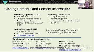 Public Scoping Meeting for Bears Ears National Monument - Wed. Oct. 5