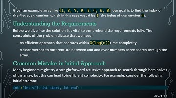 How to Efficiently Find the Index of the First Even Number in an Array with O(log(n)) Complexity