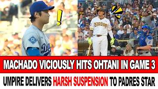 Outrage Machado Viciously Hits Ohtani After Game 3 Umpire Issues Harsh Penalty