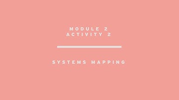 Module 2 Practice: Systems Mapping