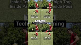 Two-Touch Technical Training ⬇️ Perform each exercise 3 times for 10 reps. #soccer #football #viral