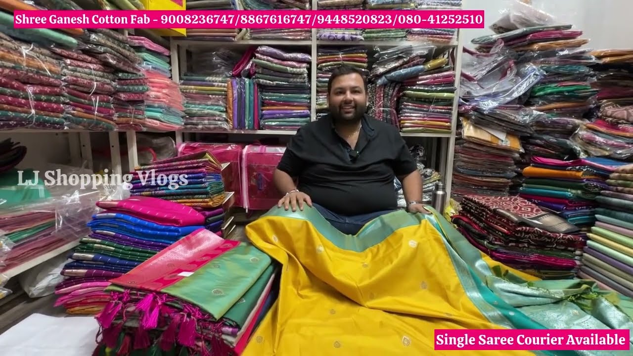 Chickpet Bangalore Wholesale Sarees ! Single Saree Courier Available