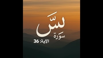 ‏سبحان الله الذي خلق الازواج كلها | سورة يس الآية 36 |￼