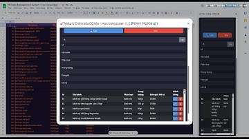 Google Sheets - Quản lý, Thao tác CRUD dữ liệu linh hoạt với Dialog & Sidebar