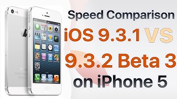 iPhone 5 iOS 9.3.1 vs iOS 9.3.2 Beta 3 / Public Beta 3 Build #13F65 Speed Comparison